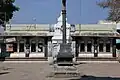Large mantapa (hall) seen from entrance gopura of the Veeranarayana temple in Gadag