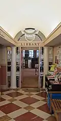 entrance to Larkspur Library in city hall, Larkspur