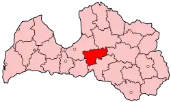 Location of Ogre district