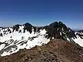 Mount Moss (left) and Lavender Peak (right) viewed from Centennial Peak
