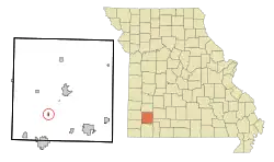 Location of Freistatt, Missouri