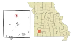 Location of Miller, Missouri