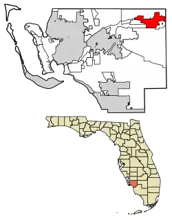 Location in Lee County, Florida