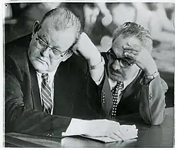 Hays (left) at the House Committee on Un-American Activities