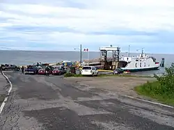 Heritage 1, Ferry embarkation of vehicles from the Escoumins marine terminal to Trois-Pistoles[14]