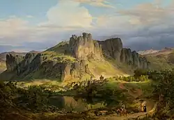Landscape from the Eifel mountains, Karl Friedrich Lessing