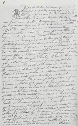 Scan of an extract from a letter from Alix Payen to her mother, bearing no date.