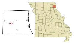 Location of Lewistown, Missouri