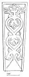 Drawing of Romanesque grave slab from Suntak old church