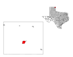 Location within Lipscomb County and Texas
