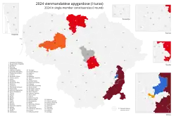 Single-member constituencies – seats won in the first round
