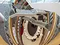 The atrium staircase of the Liverpool Central Library, view from the top