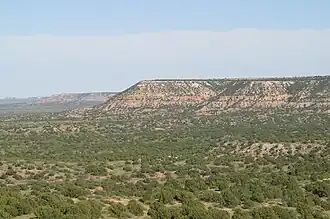 Northern escarpment of the Llano Estacado, located 14&nbsp;km south of San Jon, Eastern New Mexico