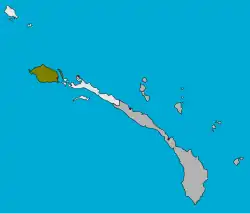 Location of Lavongai Rural LLG in Kavieng District of New Ireland Province in Papua New Guinea