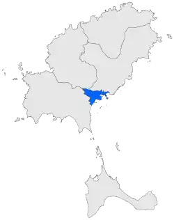Location of Ibiza City within Ibiza