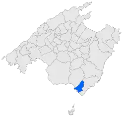 Location of Ses Salines in Mallorca