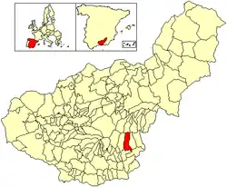 Location of Alpujarra de la Sierra