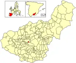 Location of Cenes de la Vega