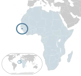 Location of Guinea Bissau in Africa