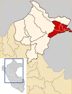 Location of Mariscal Ramón Castilla in the Loreto Region