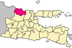 Location within East Java
