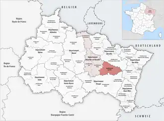 Location within the region Grand Est