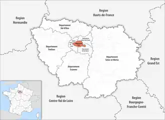Location within the Île-de-France region