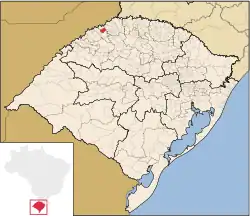 Location of Horizontina in Rio Grande do Sul
