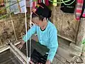Loom weaving of the Thai ethnic group