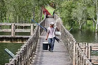 A fisherman at the park