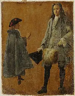 Luca Carlevarijs— Two Studies of Men,  1700–1710