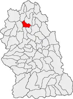 Location in Hunedoara County