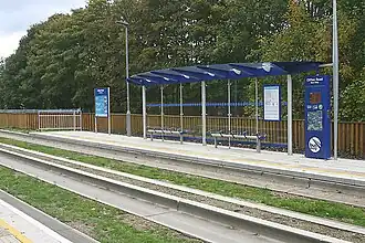 A stop on the Busway at Clifton Road