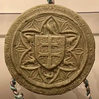 King Sigismund of Hungary, royal, seal, Hungary, double cross, Hungarian coat of arm