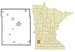 Location of Ghent, Minnesota