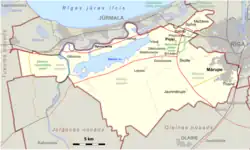 Location of Mārupe Municipality