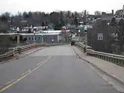 Approaching the historic 1929 bridge over the Paint River in Crystal Falls