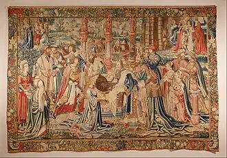 Meleager Presenting the Head of the Calydonian Boar to Atalanta at the Temple of Artemis. M. Maurice Stora (1530–1535).