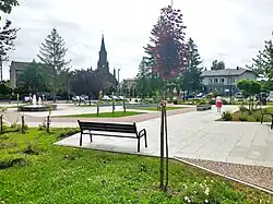 Market Square with the Saint Catherine church in the background
