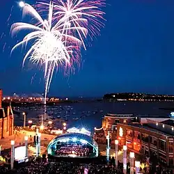 Fireworks in Roald Dahl Plas