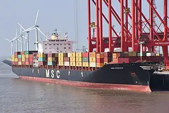 MSC Federica at Liverpool2 in 2019