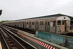 An R32 train on the "A" route at 80th Street
