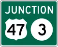 M2-2 Combination junction (2 route signs)