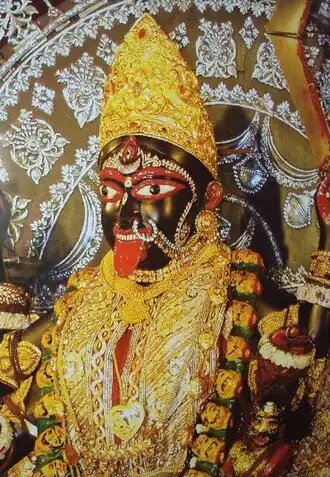 The name of the idol of Kali worshiped in the temple is Jagadishwari, also widely known as Bhavatarini.