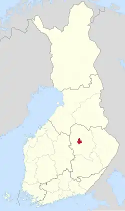 Location of Maaninka in Finland
