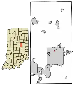 Location in Madison County, Indiana