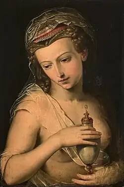 Mary Magdalene, c. 1559, 46 × 30.50&nbsp;cm, oil on oak panel, attr. to P. Pourbus