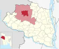 Location of Mohadevpur Upazila