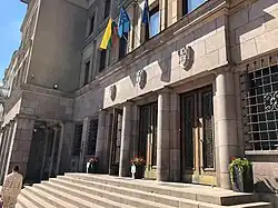 Entrance doors from the outside