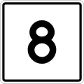 State Route 8 marker